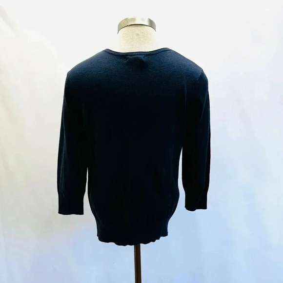 ABOUND Women 3/4 Sleeve Open Front Blue Cardigan Blue Sweater Size Extra Large - Picture 10 of 14